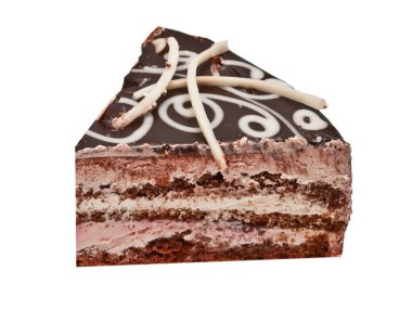 Slice of chocolate cake clipart