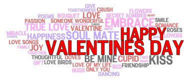 Happy Valentine's Day Word Cloud clipart