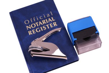 Notary Register Embosser and Stamp clipart