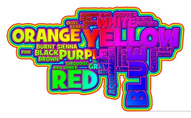 Vibrant Color Word Cloud clipart