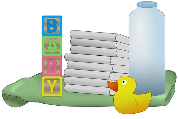 婴儿纸尿裤图 — 图库照片