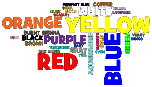 Colors Word Cloud — Stock Photo, Image