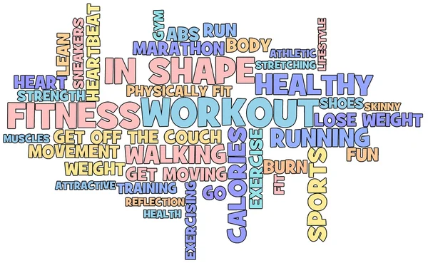 stock image Fitness word cloud