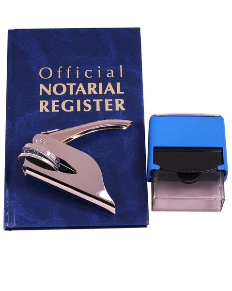 Registro notarile Goffratrice e francobollo — Foto Stock