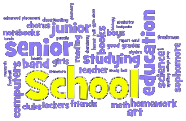 School Word Cloud — Stockfoto