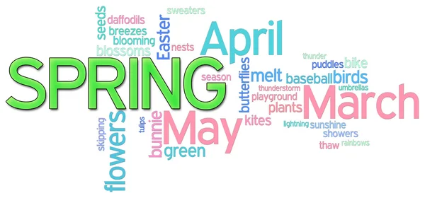 stock image Spring Word Cloud