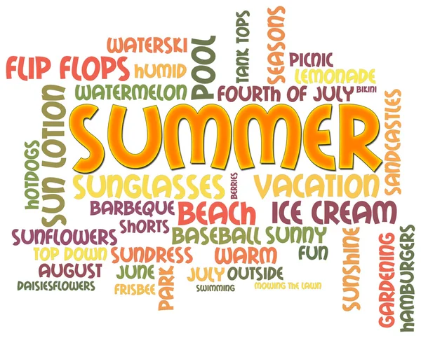 stock image Summer Word Cloud