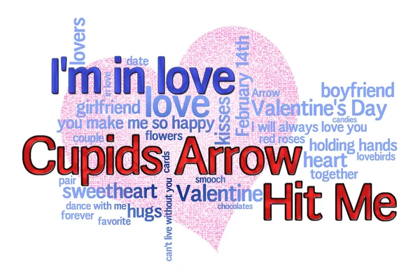 Cupids Arrow Valentines Day — Stock Photo, Image