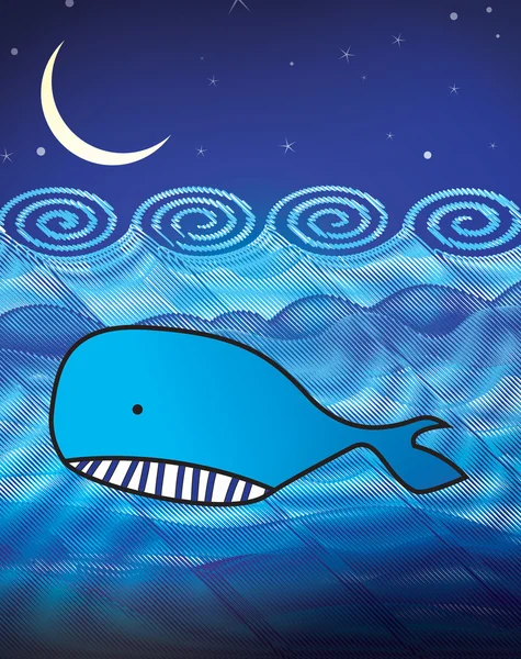 Illustrazione balena — Foto Stock