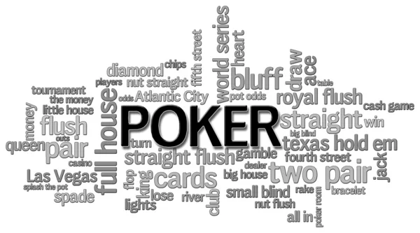Poker Nube Palabra Imágenes de stock libres de derechos