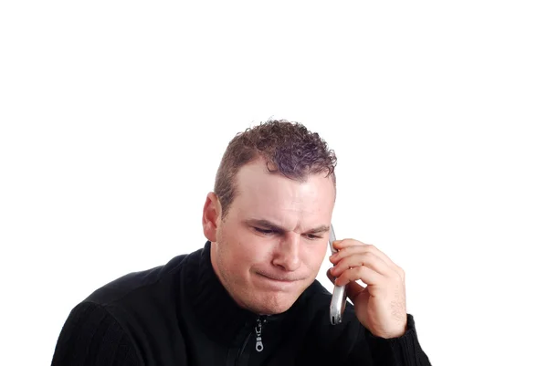 Mann telefoniert mit seinem Handy — Stockfoto