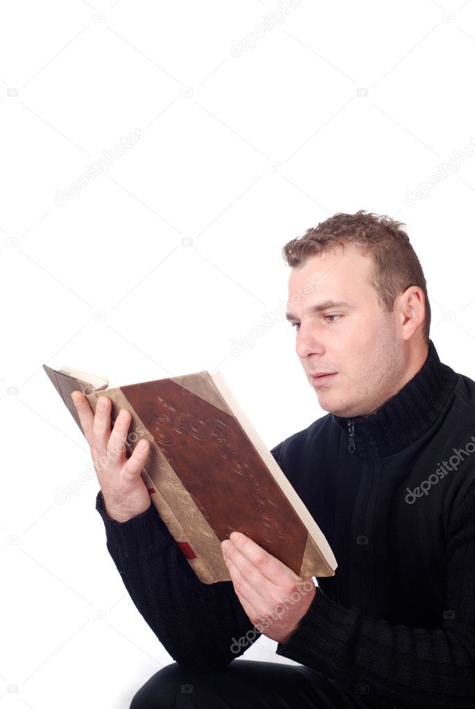 Man reading a book