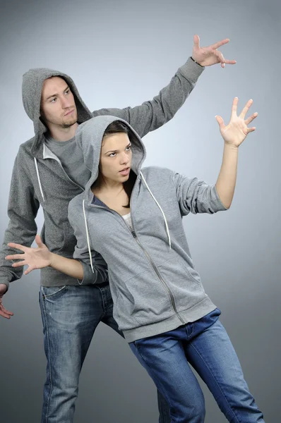 Students practicing dancing — Stock Photo, Image