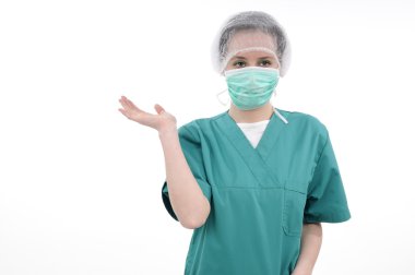 Surgeon preparing for work clipart