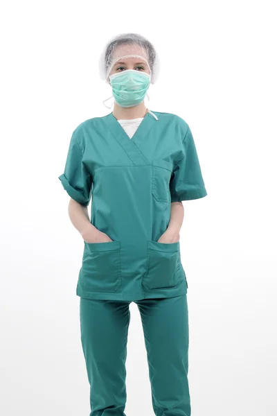 Young surgeon preparing for work — Stock Photo, Image