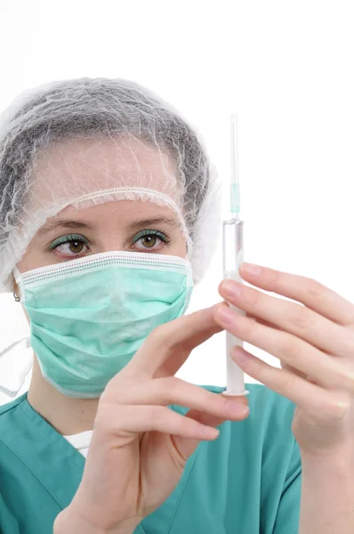 Doctor working with vaccine — Stock Photo, Image