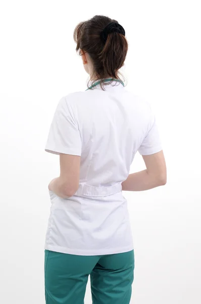 Back of young doctor — Stock Photo, Image