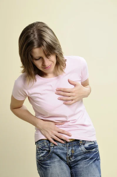 Person having breast crisis — Stock Photo, Image
