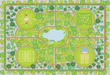 Park plan clipart