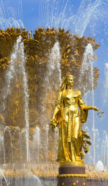 stock image Fountain of Friendship of Peoples in Russia