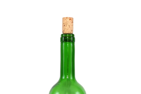 Lege groene wijnfles — Stockfoto