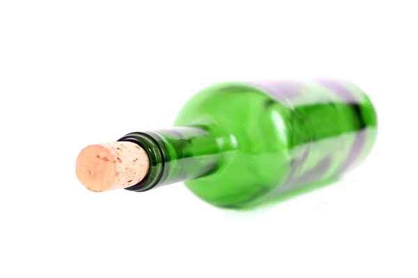 空绿葡萄酒瓶 — 图库照片