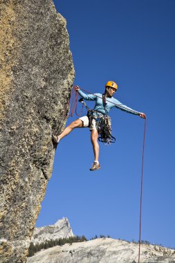 rappelling dağcı.