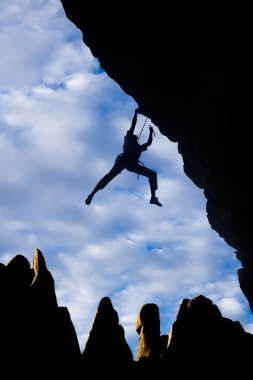 Male rock climber. clipart