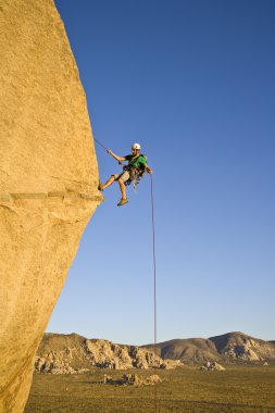 rappelling dağcı.