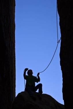 Rock climber. clipart