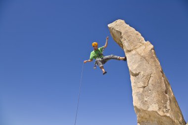 rappelling dağcı.