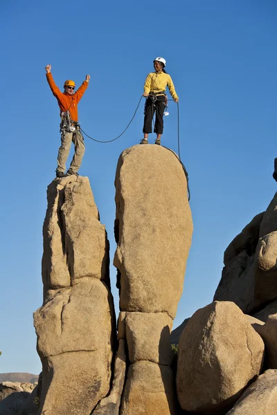 Team of rock climbers. — Stock Photo, Image