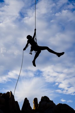 rappelling dağcı.