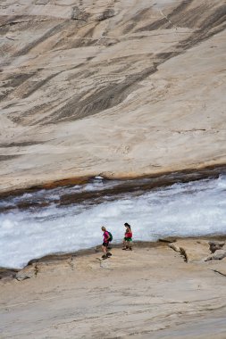 Cascades trekking yürüyüşçü.