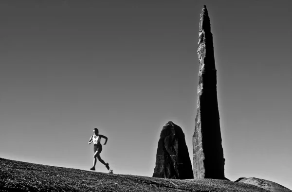 Kadın iz runner. — Stok fotoğraf