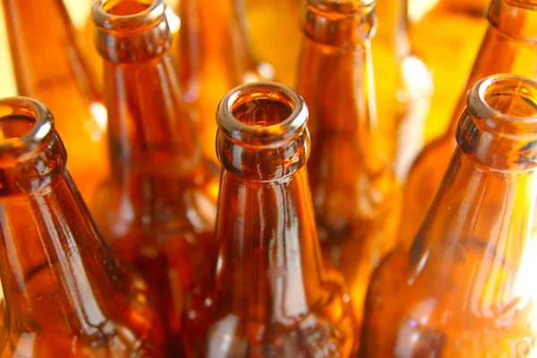 Bottiglie vuote di birra — Foto Stock