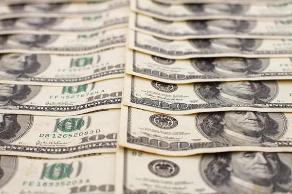 Yüz dolarlık banknotlar arka planı — Stok fotoğraf
