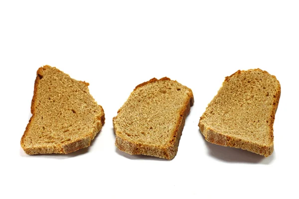 Toasts isolés sur fond blanc — Photo