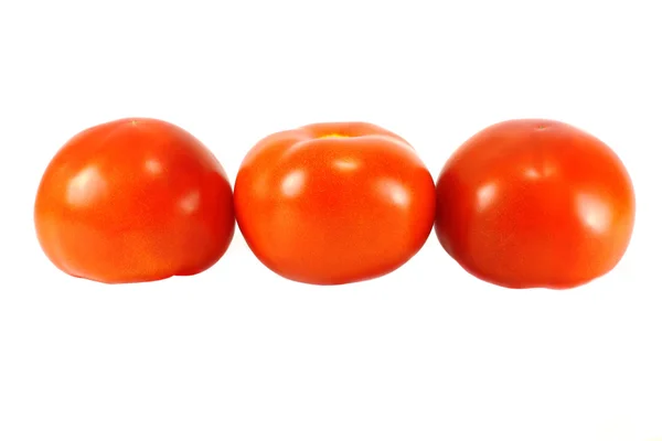 Tomatos απομονώνονται σε λευκό φόντο — Φωτογραφία Αρχείου