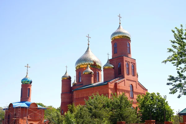 stock image An orthodox temple is in one of settlements of Ukraine