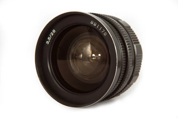 Old lens isolated ower white — Stock Photo, Image