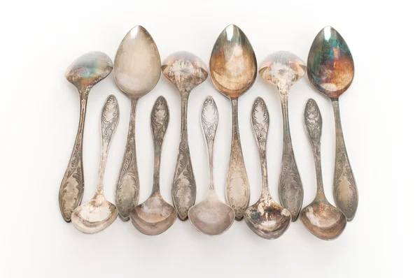 Silver spoons — Stock Photo, Image