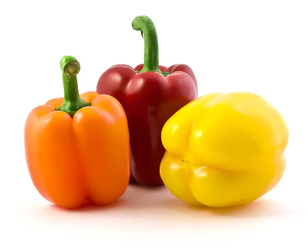 Drie kleur pepers — Stockfoto
