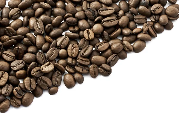 Diagonal van koffie bonen — Stockfoto