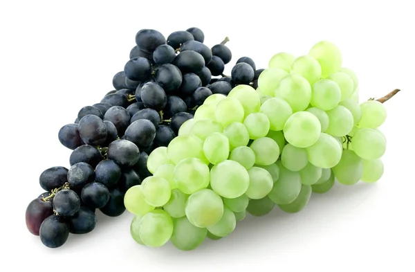 Черный и зеленый виноград — стоковое фото