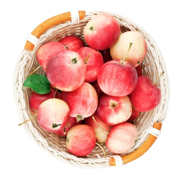 stock image Red mini apples in basket