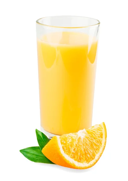 Полный стакан апельсинового сока — стоковое фото