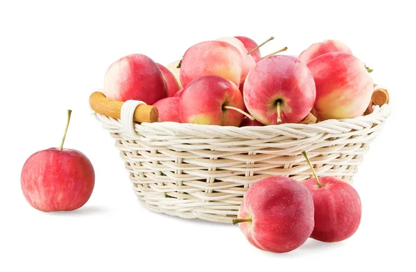 stock image Overfull backet with mini apples