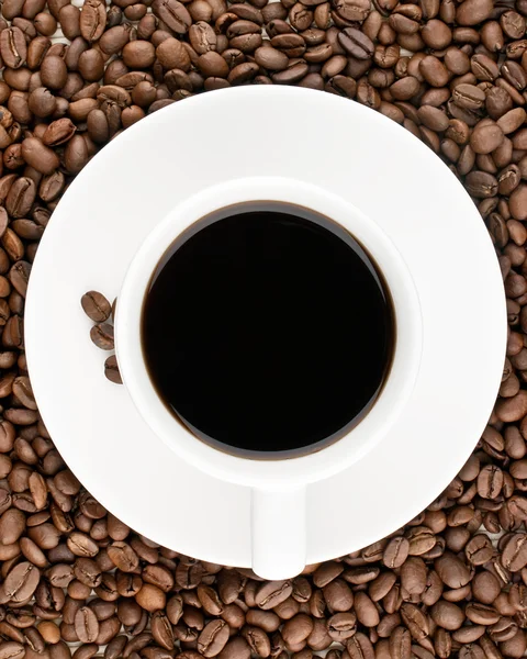 Koffie beker uitzicht vanaf top — Stockfoto