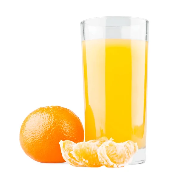 Mandarine mit Segmenten und Saft — Stockfoto